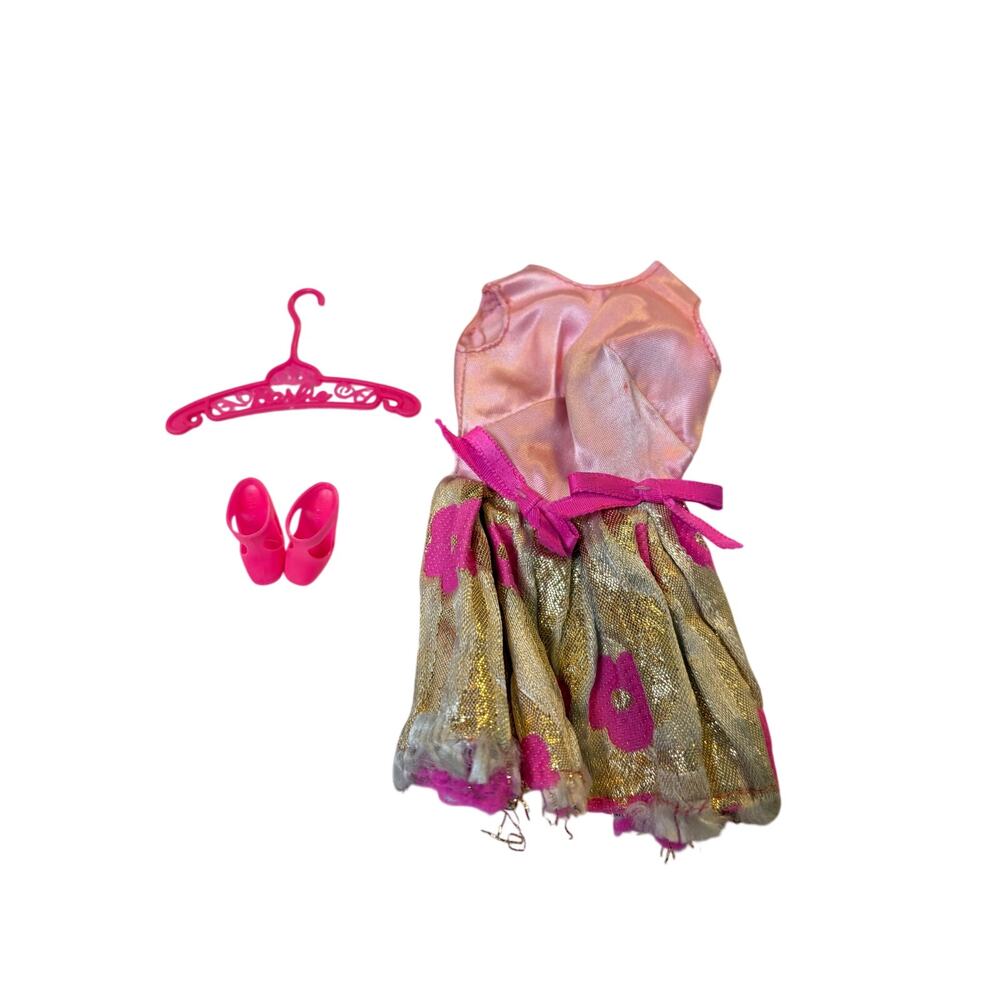 VTG Barbie 1971 "Glowin' Out" outfit. #3404. dress, frayed hem. vintage